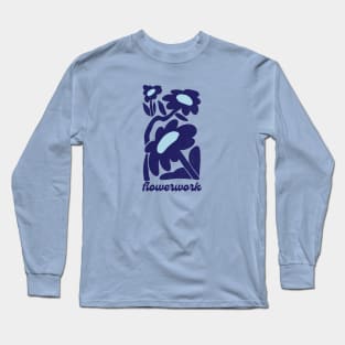 Flowerwork - Wildflower - Indigo (RM of BTS) Long Sleeve T-Shirt